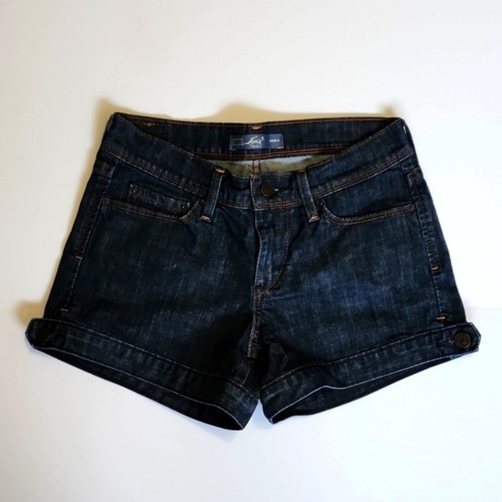 Levi's Dark Wash Stretch Jean Shorts
